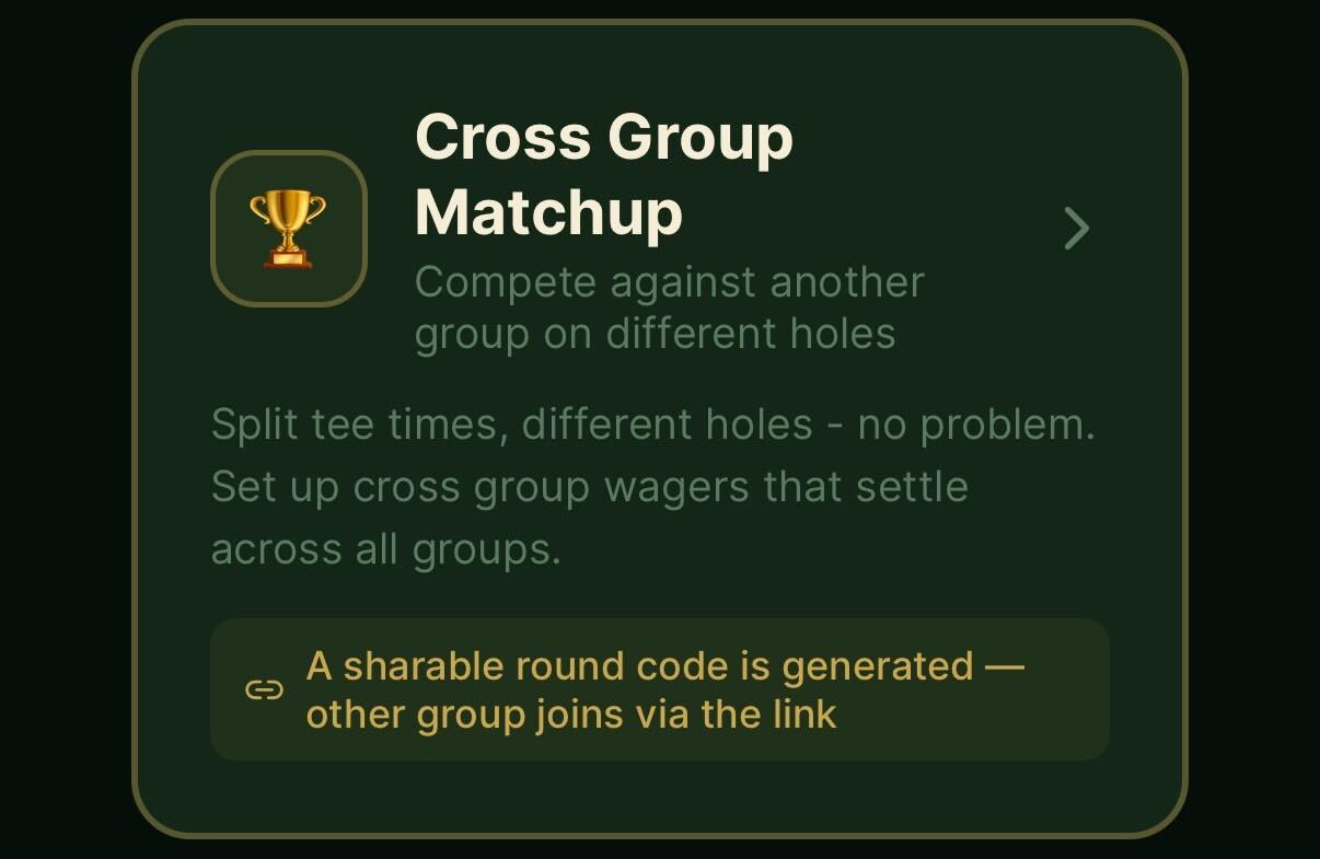 Multi-group rounds leaderboard screen